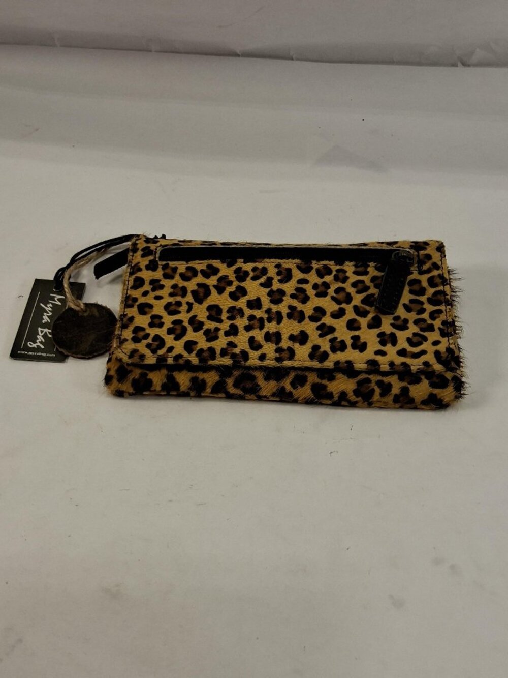 NWT Myra Bag SMALL WONDER LEATHER AND HAIRON WALLET LEOPARD - Picture 5 of 7